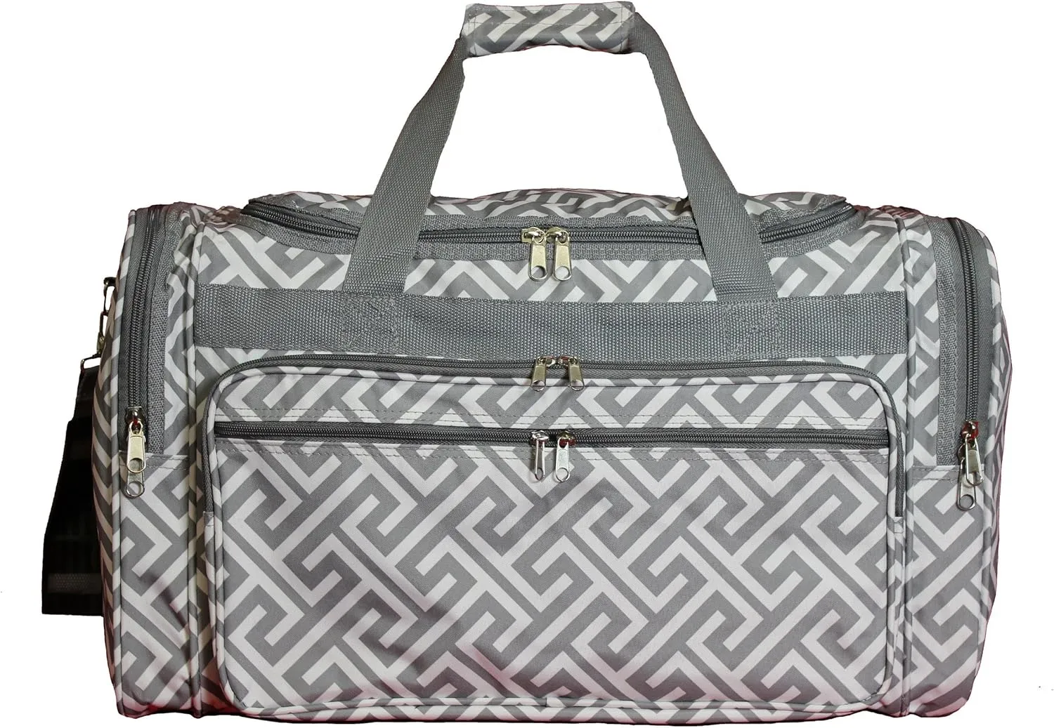 World Traveler Greek Key 22-inch Carry-on Duffle Bag with Adjustable Shoulder Strap