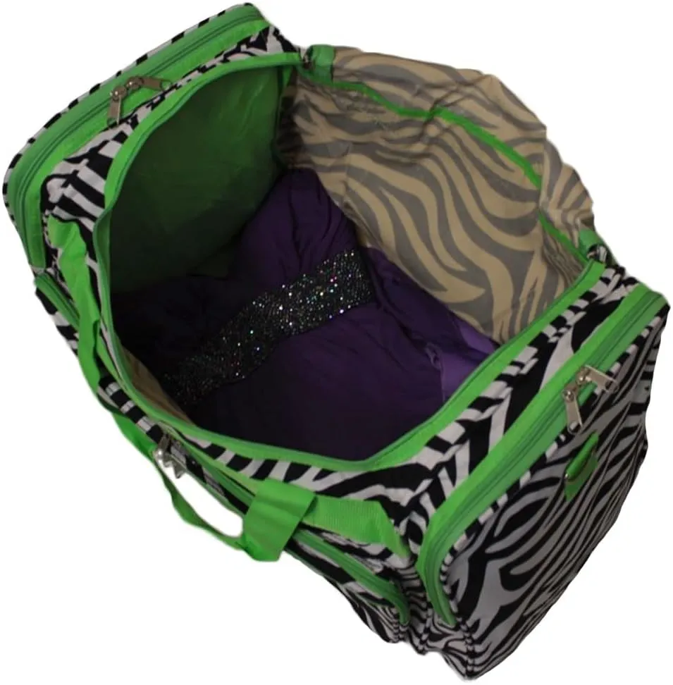 World Traveler Zebra 22-inch Carry-on Duffle Bag with Adjustable Shoulder Strap