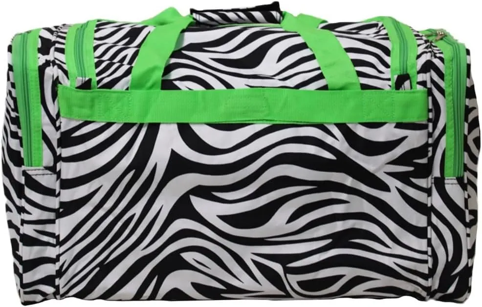World Traveler Zebra 22-inch Carry-on Duffle Bag with Adjustable Shoulder Strap