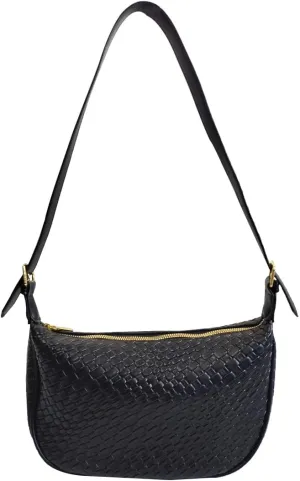 Woven Crossbody Bags for Women Hobo Purses for Women，black shoulder bag with Adjustable Strap