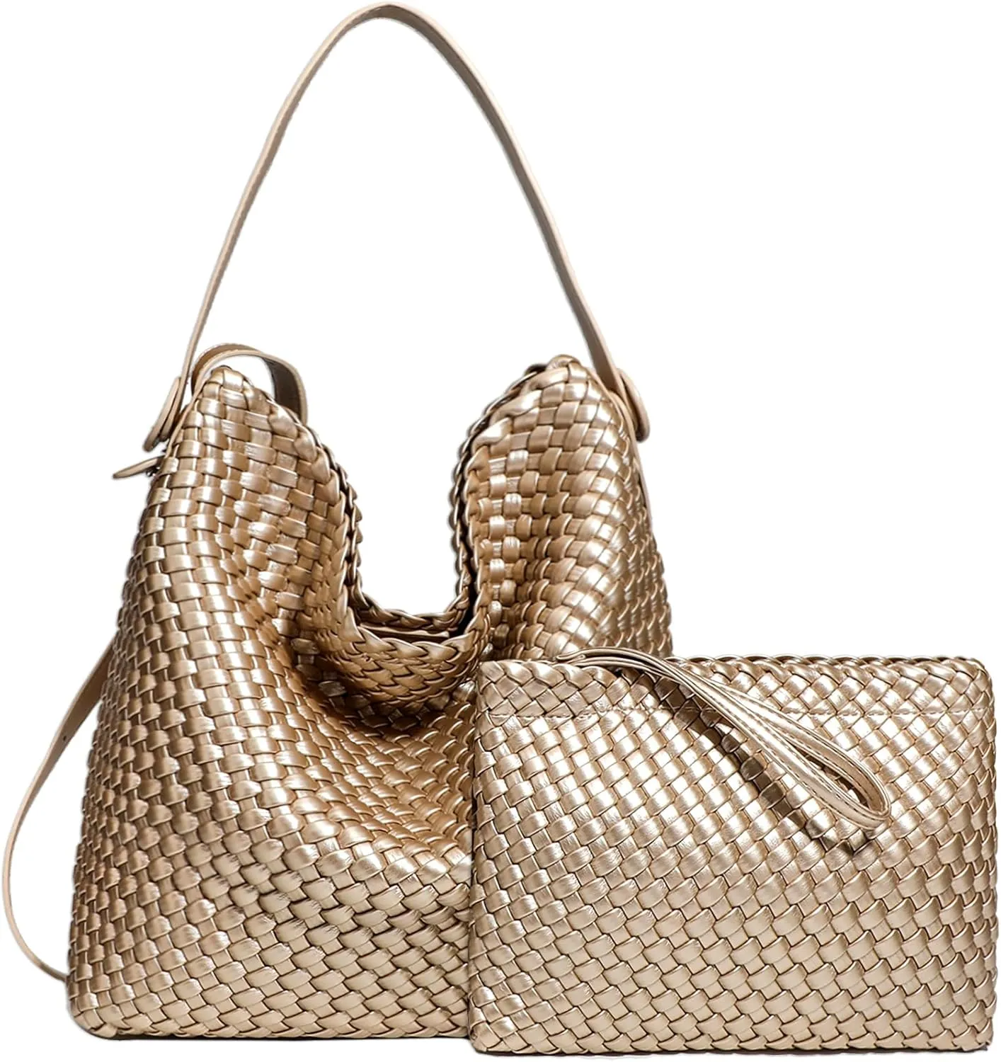 Woven Leather Tote Bag for Women Large Woven purses shoulder bag Fashion Shopping Travel Handbags