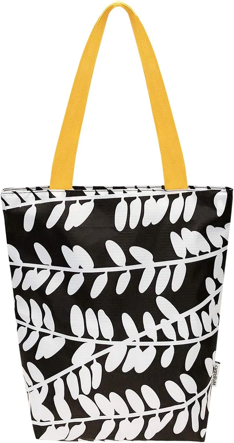 Wrapables Carryall Shopping Travel Tote Bag with Durable Ripstop Polyester - Foldable, Waterproof, and OEKO-TEX Certified, Small, Foliage