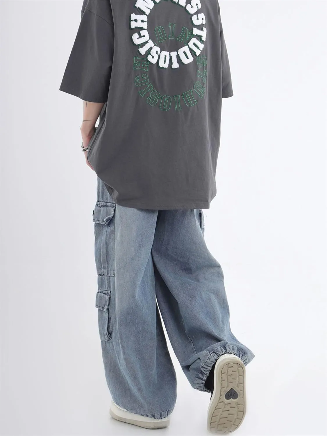 Y2K Baggy Jeans Women Fairycore Cargo Pants Grunge Emo Denim Clothing Patchwork Aesthetic Sweatpants Alt Clothes