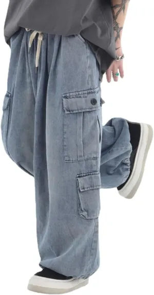 Y2K Baggy Jeans Women Fairycore Cargo Pants Grunge Emo Denim Clothing Patchwork Aesthetic Sweatpants Alt Clothes