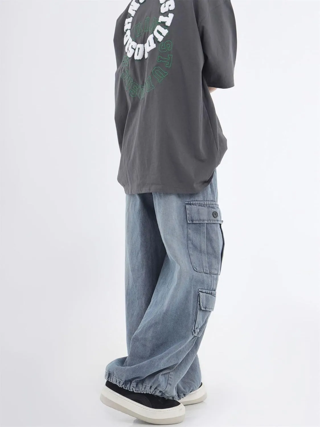 Y2K Baggy Jeans Women Fairycore Cargo Pants Grunge Emo Denim Clothing Patchwork Aesthetic Sweatpants Alt Clothes