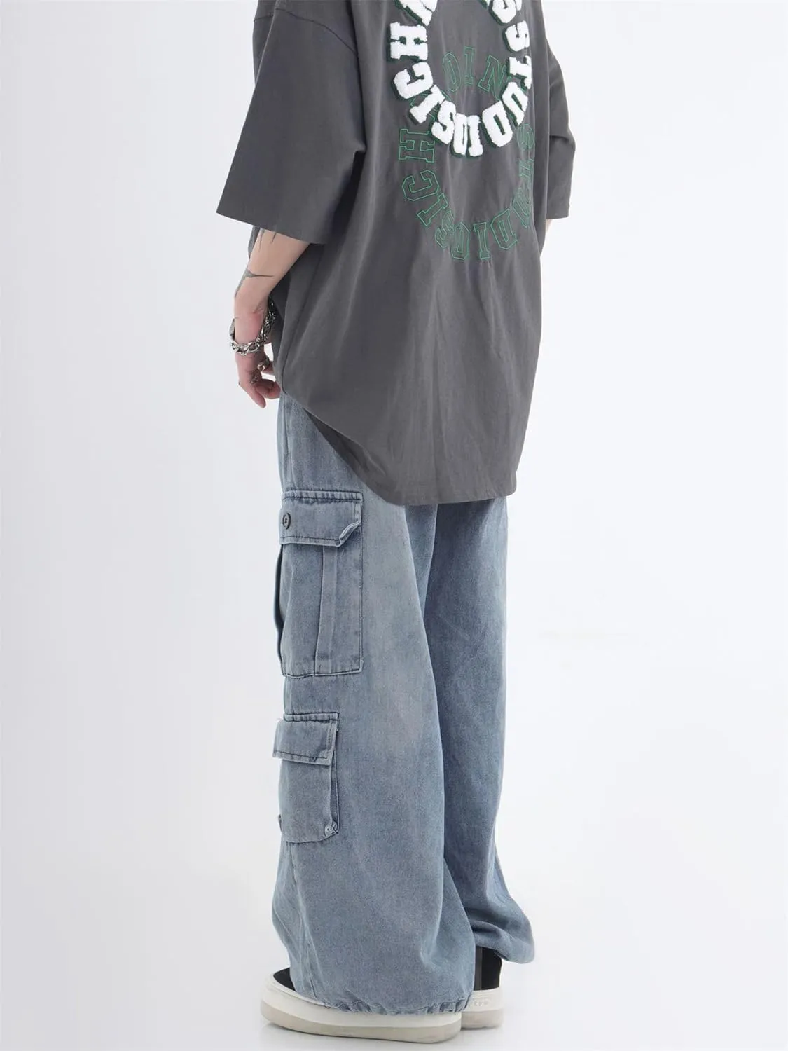 Y2K Baggy Jeans Women Fairycore Cargo Pants Grunge Emo Denim Clothing Patchwork Aesthetic Sweatpants Alt Clothes