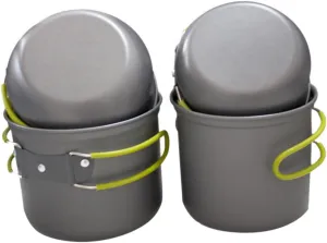 YARNOW 1set Portable Camping Cookware Insulated Oxide Cooking Pot for Outdoor Activities Lightweight and Handle for Hiking BBQ and Picnics People Use