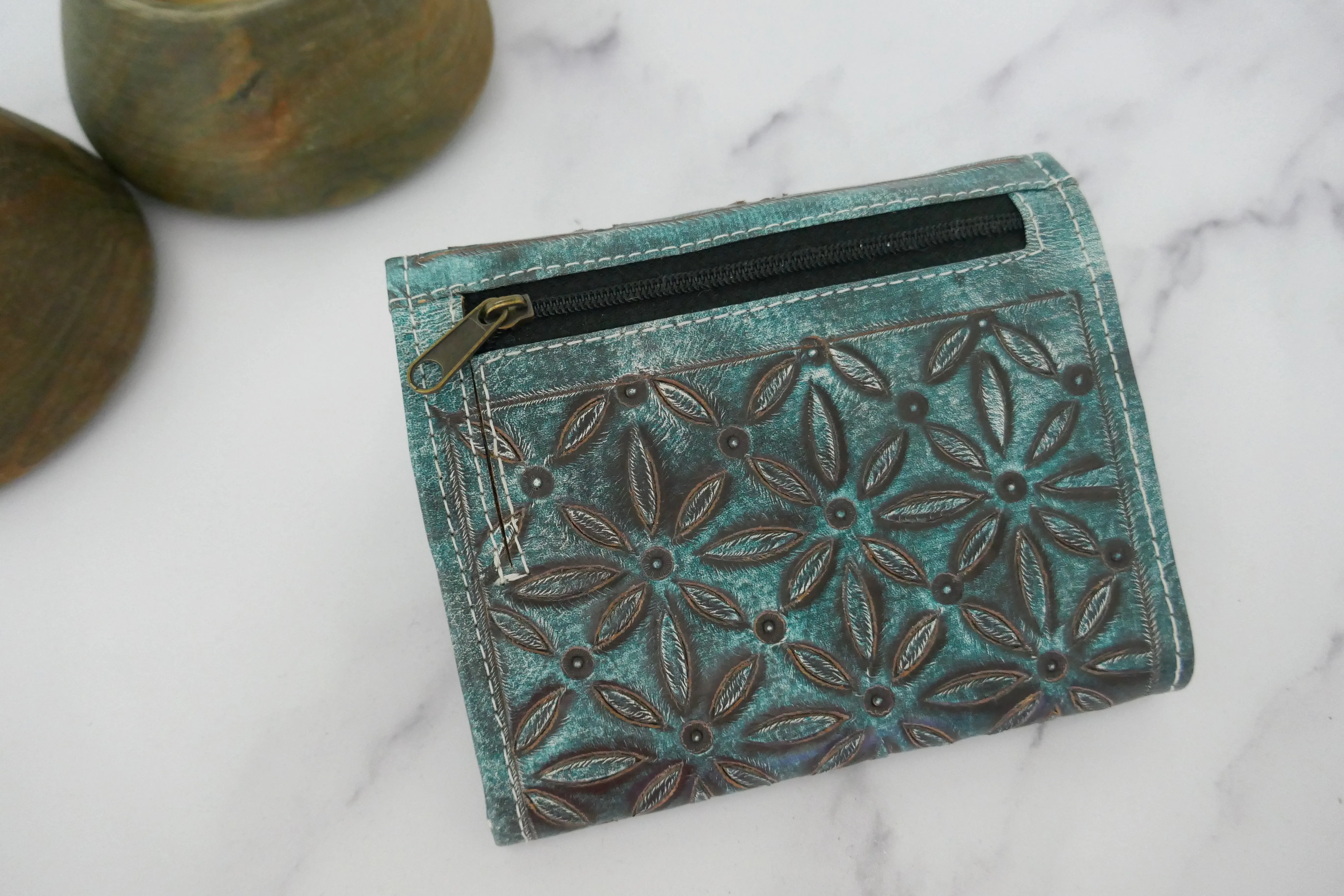 Yellow Jazmin Floral Trifold Wallet