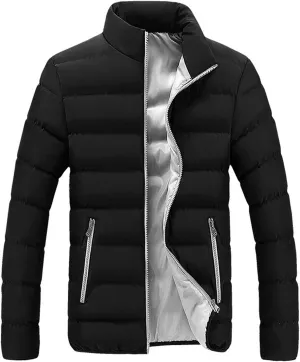 Ymosrh Men's Big and Tall Jackets Lightweight Packable Down Alternative Jacket Puffer Winter Coat Jacket, M-6XL