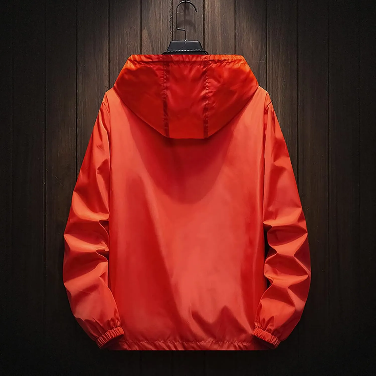 Ymosrh Men's Lightweight Rain Jacket Waterproof Windbreaker Jacket Hooded Raincoat Jacket, M-7XL