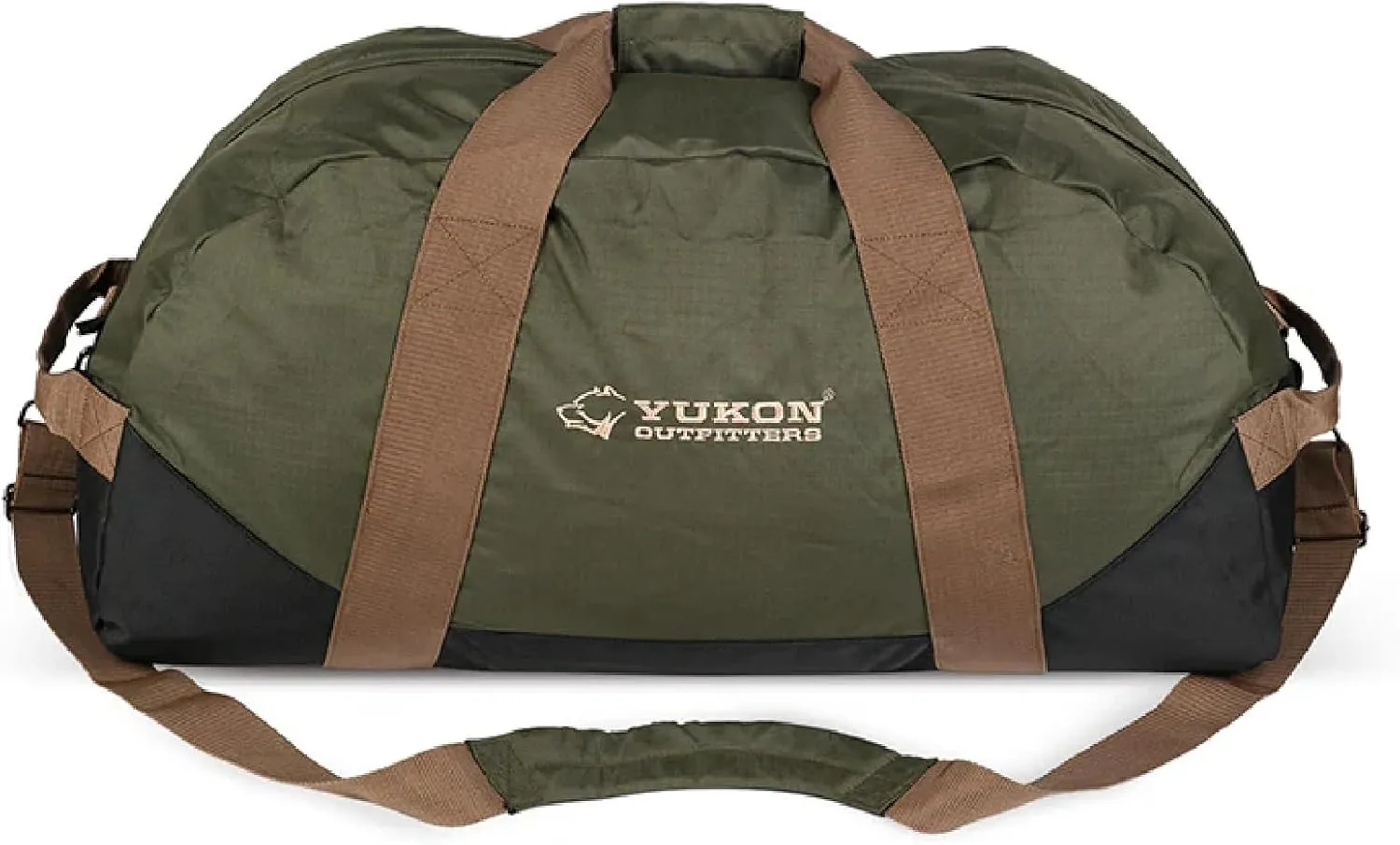 Yukon Outfitters Delta Duffle Bag – Rugged Heavy-Duty 600D Polyester Water-Resistant Travel & Gear Bag, Large, Olive/Earth
