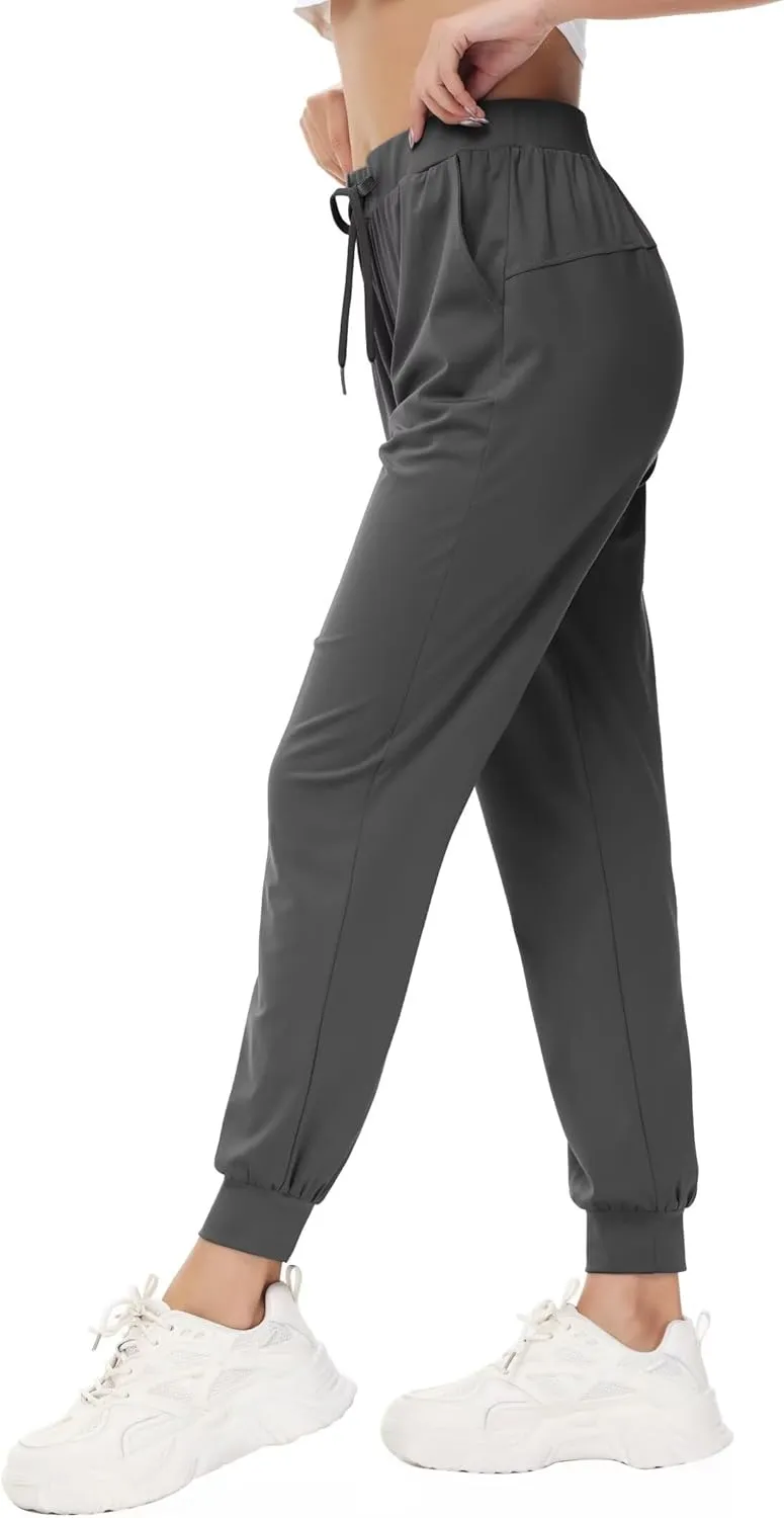 Yundobop Women's Joggers Pants Running Sweatpants with Pockets Drawstring Athletic Tapered Pants for Lounge,Yoga