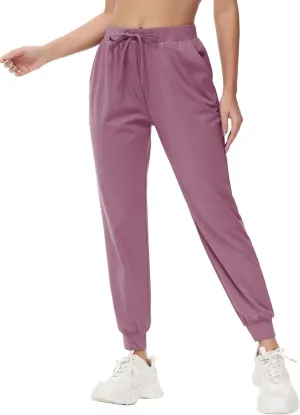 Yundobop Women's Joggers Pants Running Sweatpants with Pockets Drawstring Athletic Tapered Pants for Lounge,Yoga