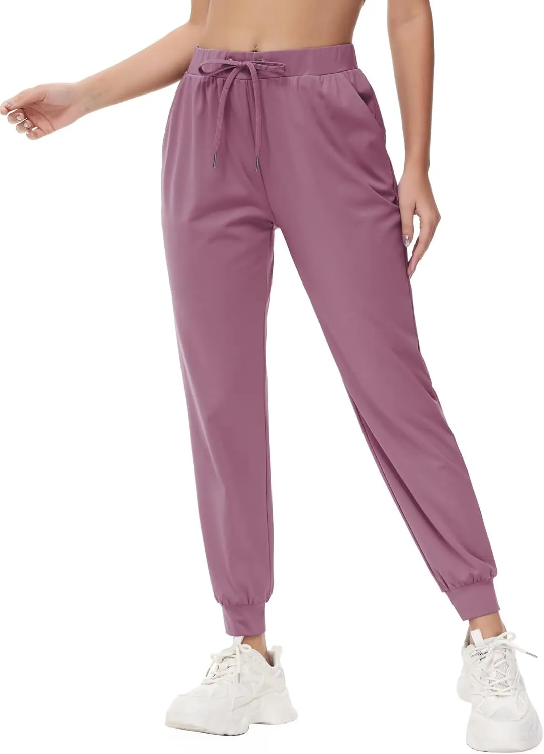 Yundobop Women's Joggers Pants Running Sweatpants with Pockets Drawstring Athletic Tapered Pants for Lounge,Yoga
