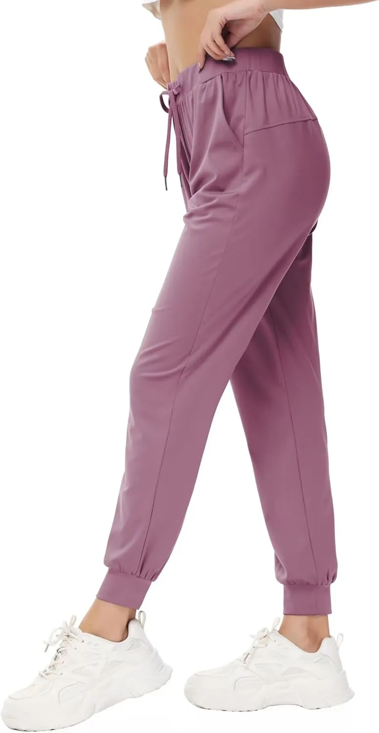 Yundobop Women's Joggers Pants Running Sweatpants with Pockets Drawstring Athletic Tapered Pants for Lounge,Yoga