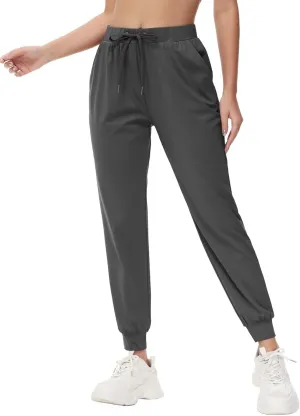 Yundobop Women's Joggers Pants Running Sweatpants with Pockets Drawstring Athletic Tapered Pants for Lounge,Yoga