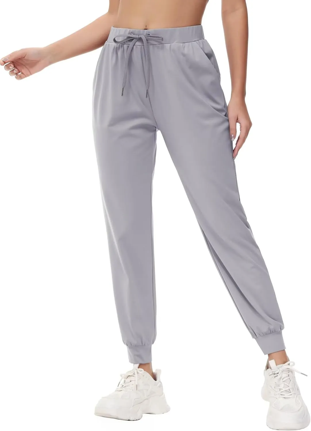 Yundobop Women's Joggers Pants Running Sweatpants with Pockets Drawstring Athletic Tapered Pants for Lounge,Yoga