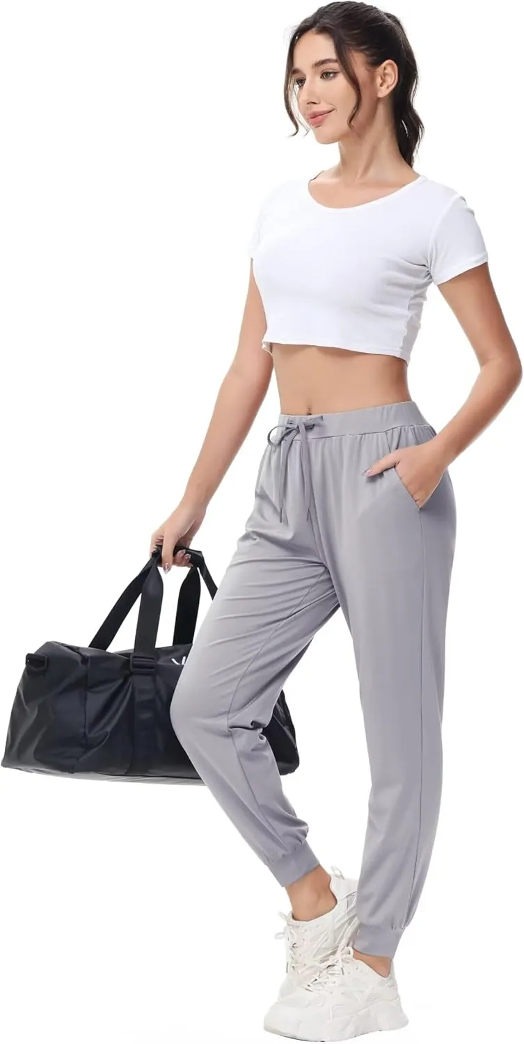 Yundobop Women's Joggers Pants Running Sweatpants with Pockets Drawstring Athletic Tapered Pants for Lounge,Yoga