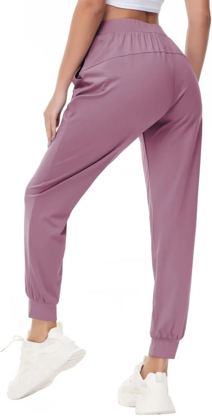 Yundobop Women's Joggers Pants Running Sweatpants with Pockets Drawstring Athletic Tapered Pants for Lounge,Yoga