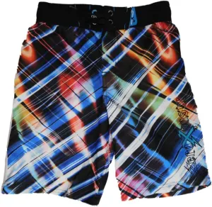 ZeroXposur Boys Multicolor Striped Swim Trunks Board Shorts