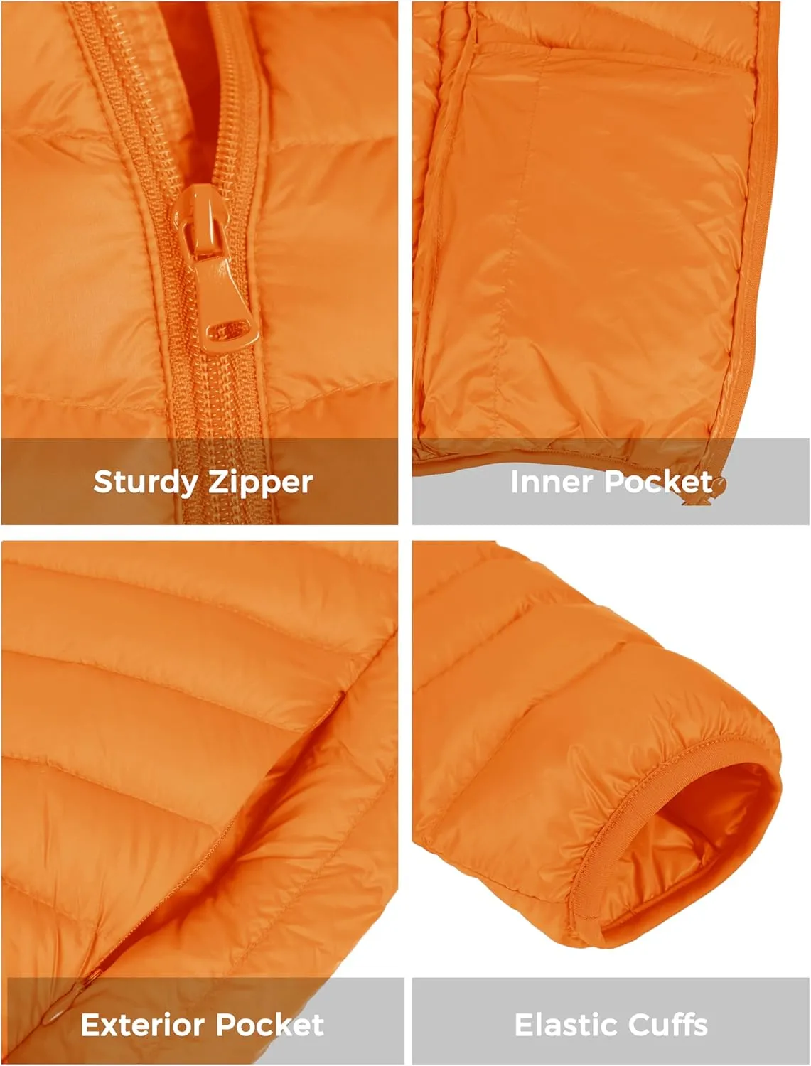 ZSHOW Men's Packable Puffer Jacket Hooded Lightweight Winter Coat for Travel Outdoor Hiking