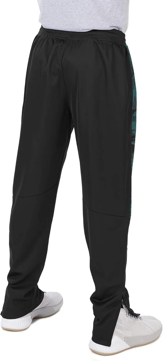 Zubaz Men's NFL Team Color Track Pant with Camo Lines Side Panels