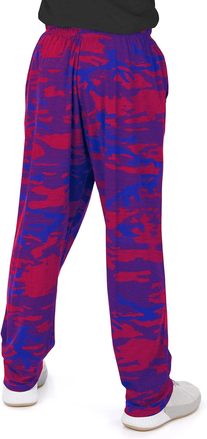 Zubaz NFL Mens Team Color Camo Lines Pant